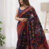 Wedding Silk Border Blue Saree