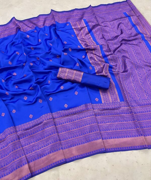 Formal Traditional Banarasi Blue Saree