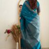 Silk Wedding Banarasi Sky Blue Saree