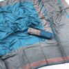 Silk Wedding Banarasi Sky Blue Saree