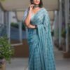 Sequence Work Ethnic Look Sky Blue Saree