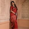 Wedding Silk Red Saree with Fancy Border