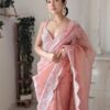 Peach Saree