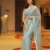 Bollywood Sequence Work Sky Blue Saree