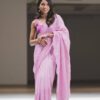 Sequence Work Pink Saree For Stylish Look