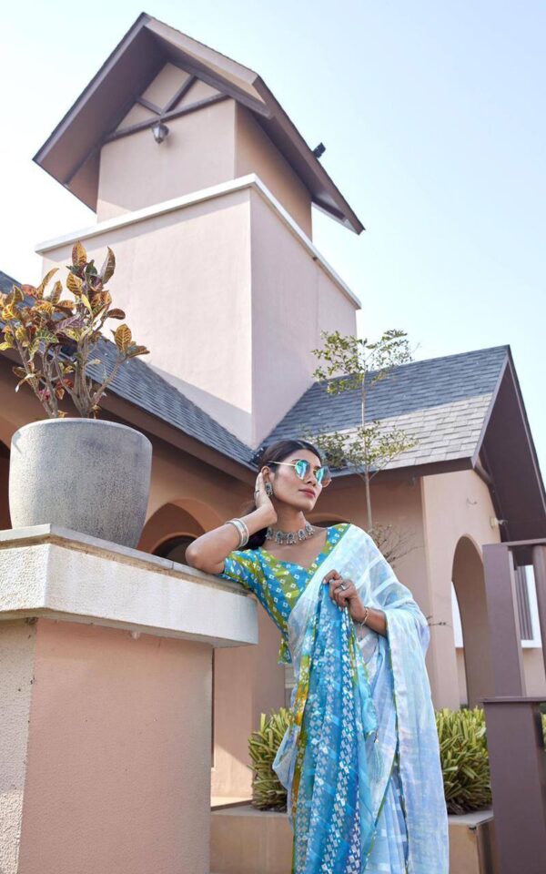 Sky Blue Saree