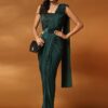 Ready to wear Stylish Green Saree