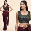 Maroon Saree