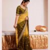 Wedding Function Stylish Yellow Saree