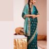 Lace Style Sky Blue Saree in Georgette