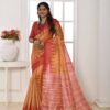 Latest Haldi Function Silk Yellow Saree
