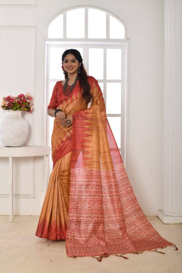 Latest Haldi Function Silk Yellow Saree