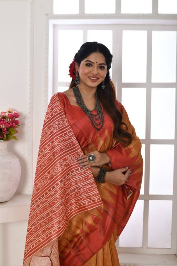 Latest Haldi Function Silk Yellow Saree