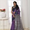 Formal Women Wear Silk Purple Saree