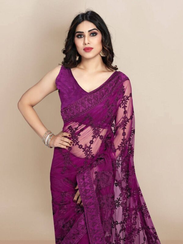 Purple Saree