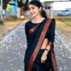 Formal Women Wear Silk Black Saree