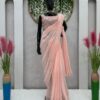 Wedding Function Sequence Work Pink Saree