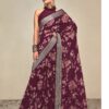 Fancy Festival Purple Saree with Lace Border