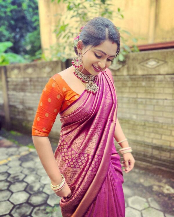 Purple Saree