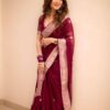 Cotton Stylish Wedding Purple Saree