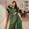 Silk Bandhani Pattern Wedding Green Saree