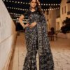Bandhani Design Silk Black Saree