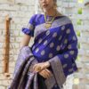 Bollywood Wedding Banarasi Blue Saree