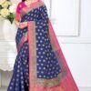 Traditional Wedding Banarasi Silk Blue Saree