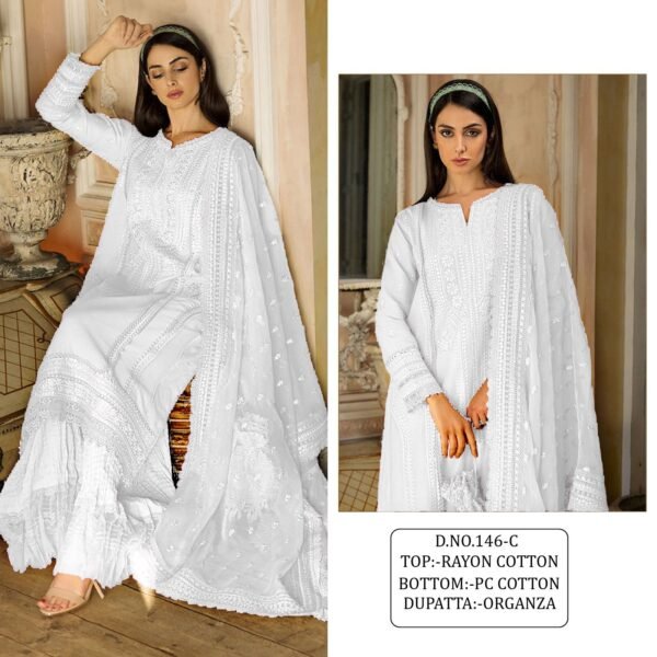 White Pakistani Online Salwar Suit Dress
