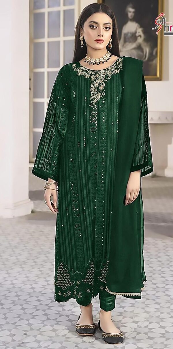 Green Pakistani Anarkali Salwar Suit