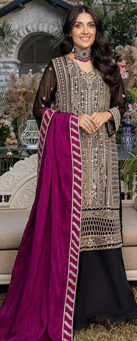 Black Anarkali Pakistani Salwar Suit