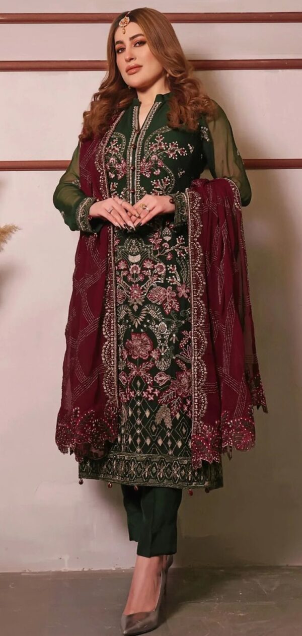 Green Anarkali Pakistani Salwar Suit
