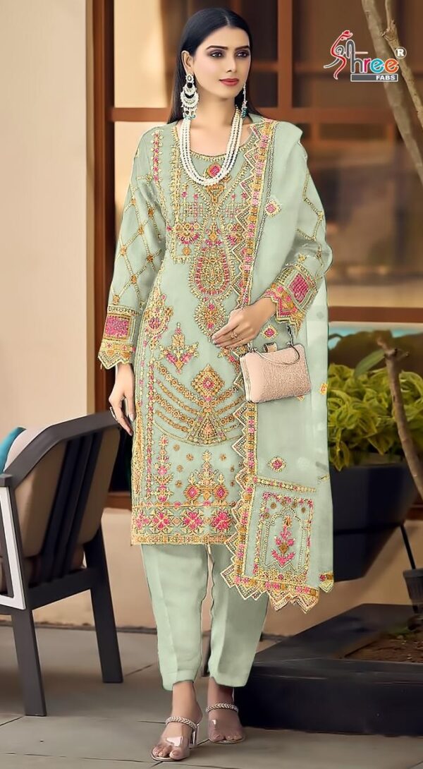 Green Fancy Pakistani Wedding Suit