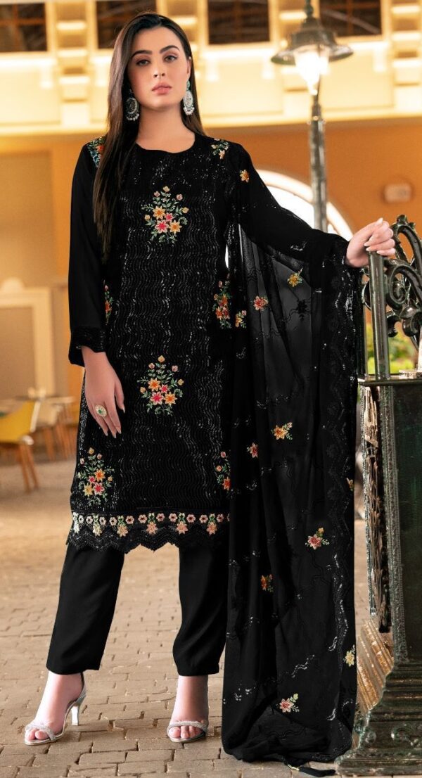 Black Designer Pakistani Suit