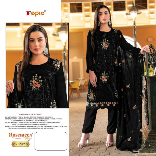 Black Designer Pakistani Suit