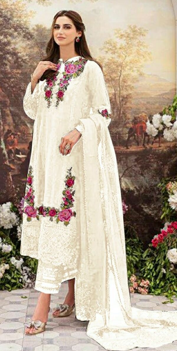 Pakistani Designer White Salwar Suit