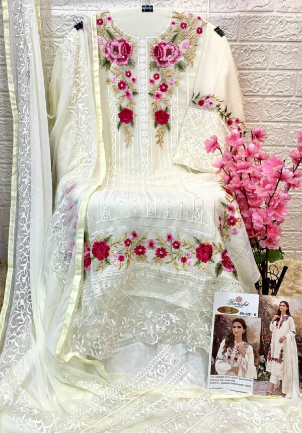 Pakistani Designer White Salwar Suit