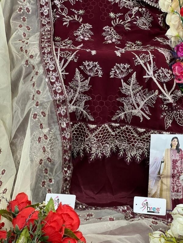 Red Embroidery Salwar Suit