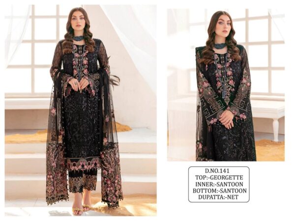 Black Designer Suit For Eid