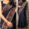 Wedding Traditional work Blue Saree