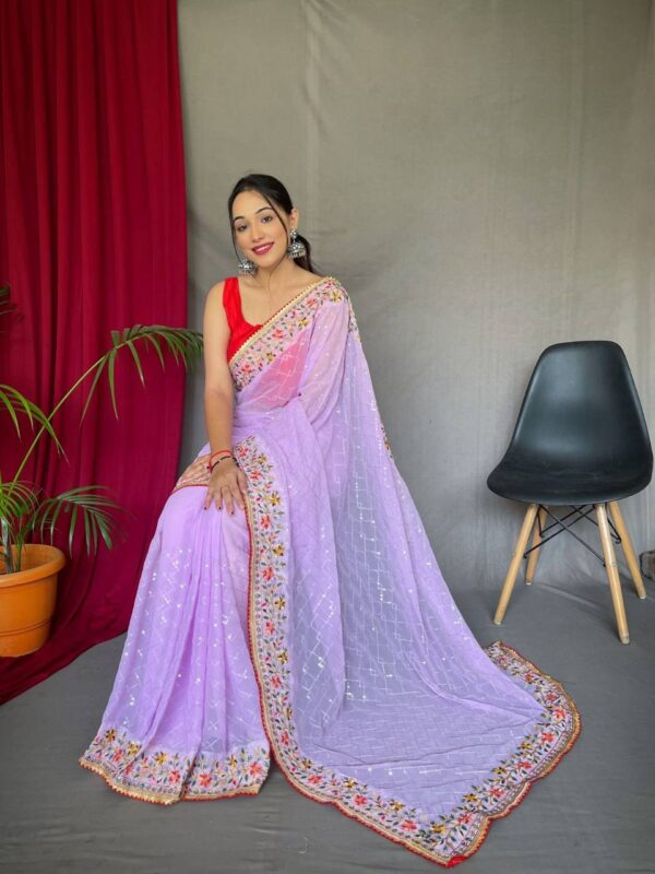 Purple Saree