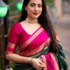 Fancy Banarasi Wedding Green Saree