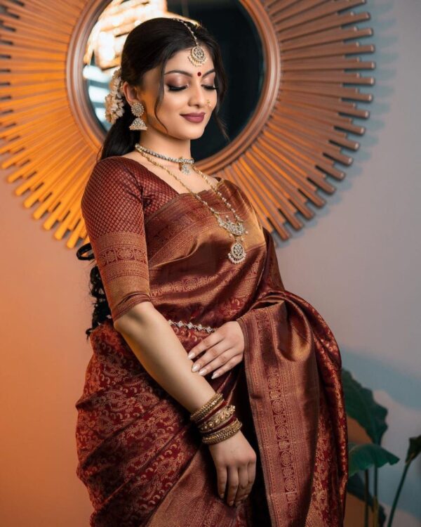 Maroon Saree