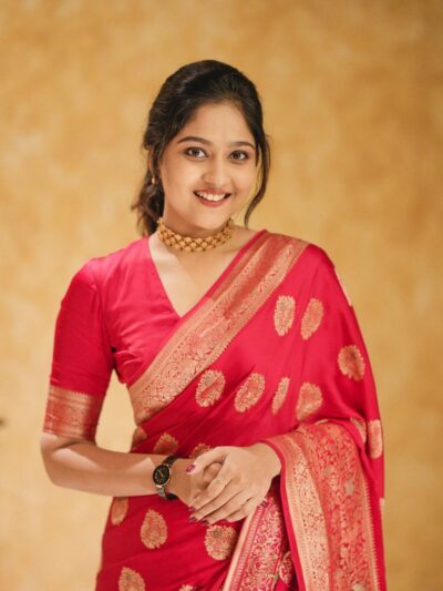 Wedding Banarasi Silk Red Saree