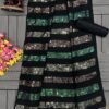 Party wear Black Saree in sequence work