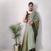 Online Green One Miniute Saree