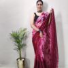 Traditional Stylish Ready To Wear Pink Saree