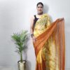 Indian Fancy Yellow Ready Made Saree