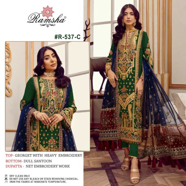 Green Pakistani Wedding Bollywood Suit