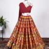 Online Red Banarasi Lahenga Choli